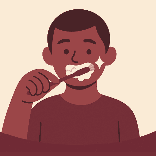 Brush twice a day for two minutes